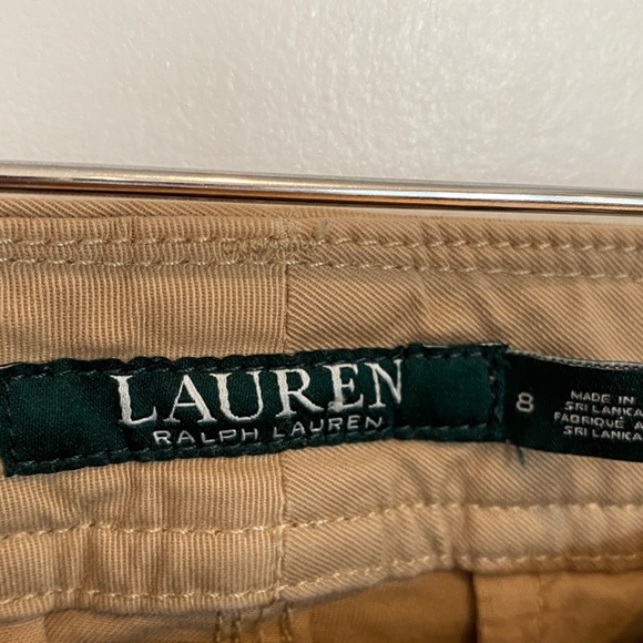 Lauren Ralph Lauren Women's Tan Cargo Pants Skinny Zippered Ankle Equestrian - Picture 2 of 16